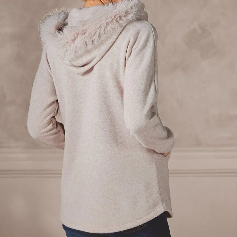 Soft Surroundings Alpina Pullover in Soft Taupe Heather L - Picture 2 of 10